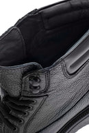 Erkek Siyah Bağcıklı Kalın Tabanlı Deri Bot | Derimod