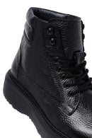 Erkek Siyah Bağcıklı Kalın Tabanlı Deri Bot | Derimod