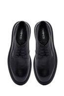 Men's Black Lace-Up Thick-Soled Leather Casual Shoes | Derimod