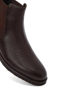Male Brown Leather Casual Chelsea Boots | Derimod