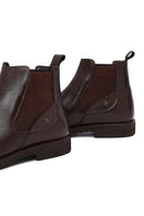 Male Brown Leather Casual Chelsea Boots | Derimod