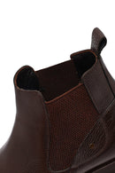 Male Brown Leather Casual Chelsea Boots | Derimod
