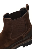 Erkek Kahverengi Kalın Tabanlı Süet Deri Chelsea Bot | Derimod