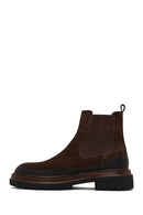 Erkek Kahverengi Kalın Tabanlı Süet Deri Chelsea Bot | Derimod