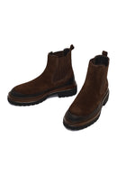 Erkek Kahverengi Kalın Tabanlı Süet Deri Chelsea Bot | Derimod