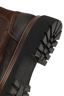 Erkek Kahverengi Kalın Tabanlı Süet Deri Chelsea Bot | Derimod