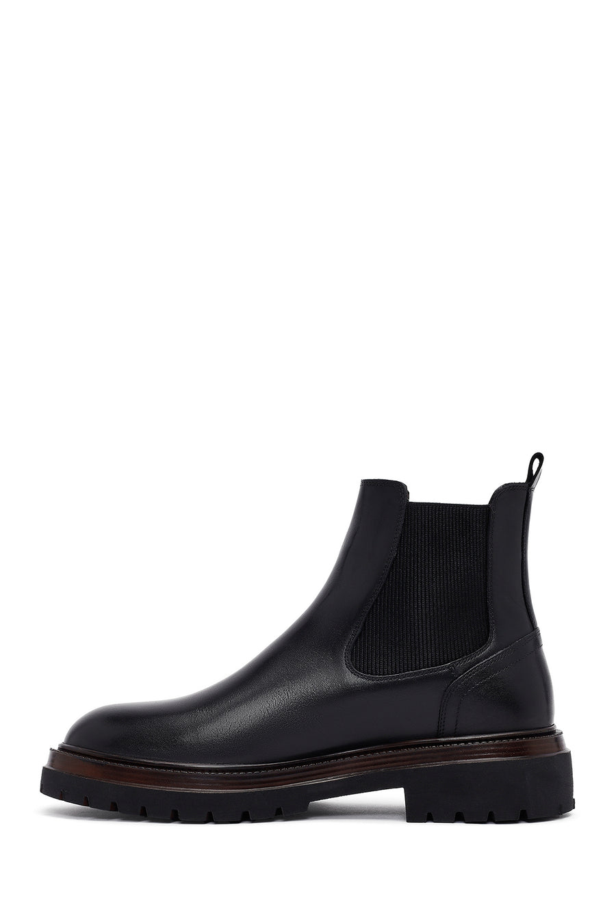 Men's Black Leather Chelsea Boot