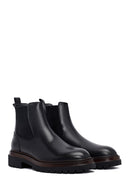 Men's Black Leather Chelsea Boot | Derimod