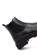 Men's Black Leather Chelsea Boot | Derimod