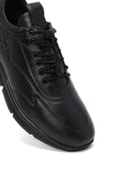 Erkek Siyah Bağcıklı Deri Casual Ayakkabı | Derimod