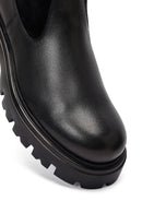 Erkek Siyah Kalın Tabanlı Deri Bot | Derimod