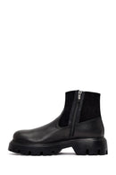 Erkek Siyah Kalın Tabanlı Deri Bot | Derimod