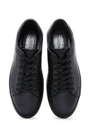 Men's Black Lace Up Leather Sneakers | Derimod
