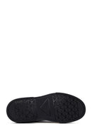 Men's Navy Blue Lace-Up Thick-Soled Leather Sneakers | Derimod