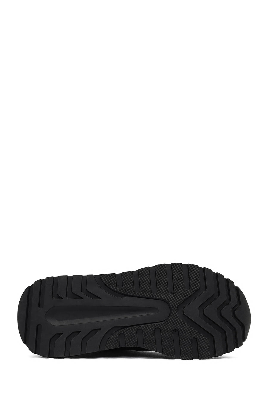 Erkek Kahverengi Bağcıklı Kalın Tabanlı Deri Sneaker
