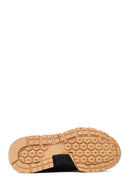 Erkek Siyah Bağcıklı Deri Sneaker | Derimod