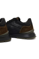 Men's Green Lace-Up Leather Sneaker | Derimod