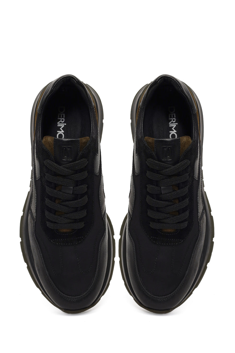 Men's Green Lace-Up Leather Sneaker