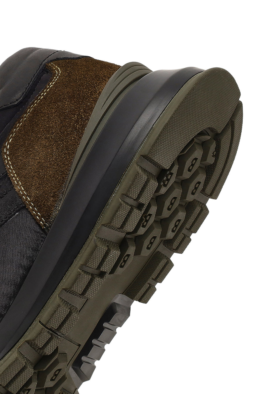 Men's Green Lace-Up Leather Sneaker