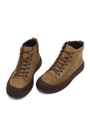 Erkek Bej Fermuarlı Bağcıklı Nubuk Deri Bilekli Bot | Derimod