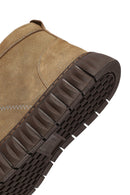 Erkek Bej Fermuarlı Bağcıklı Nubuk Deri Bilekli Bot | Derimod