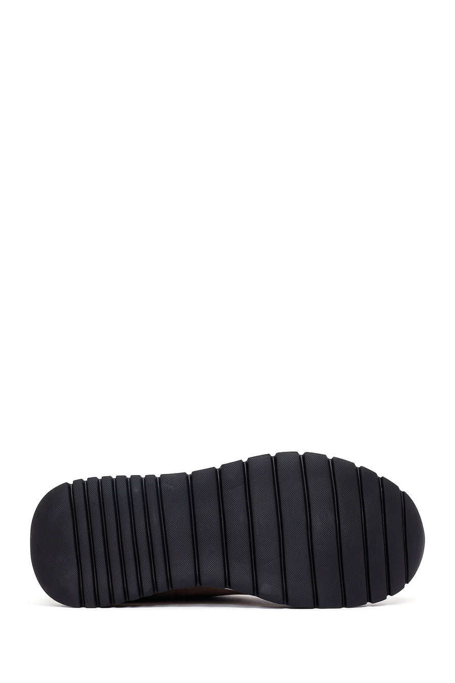 Erkek Vizon Bağcıklı Nubuk Deri Casual Sneaker