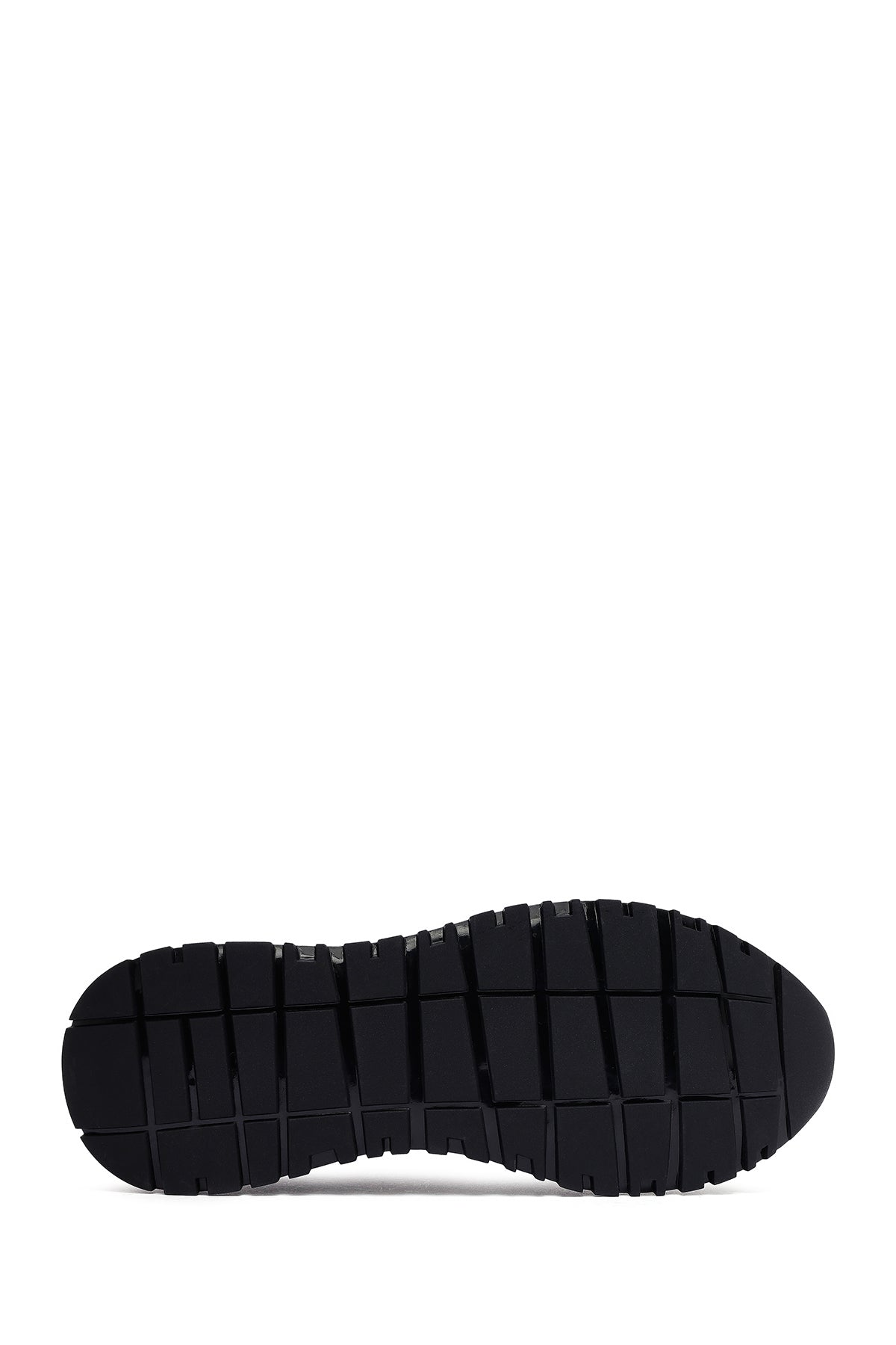 Erkek Siyah Bağcıklı Deri Casual Sneaker