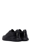 Men's Black Lace-Up Leather Casual Sneakers | Derimod