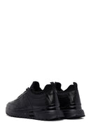 Men's Black Lace-Up Thick-Soled Leather Casual Sneakers | Derimod