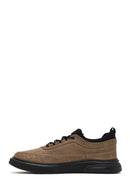 Men's Taupe Lace-up Nubuck Leather Casual Shoes | Derimod