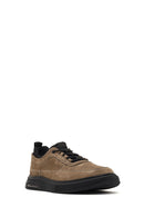 Men's Taupe Lace-up Nubuck Leather Casual Shoes | Derimod