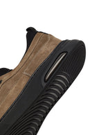 Men's Taupe Lace-up Nubuck Leather Casual Shoes | Derimod