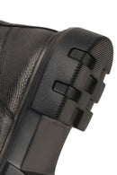 Erkek Siyah Fermuarlı Kalın Tabanlı Deri Casual Bot | Derimod