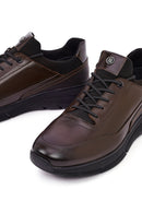 Men's Brown Lace-Up Leather Casual Sneaker | Derimod