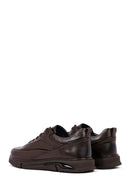 Men's Brown Lace-Up Leather Casual Sneakers | Derimod