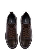 Men's Brown Lace-Up Leather Casual Sneakers | Derimod