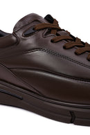 Men's Brown Lace-Up Leather Casual Sneakers | Derimod
