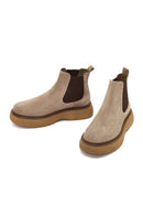 Erkek Vizon Kalın Tabanlı Süet Deri Chelsea Bot | Derimod