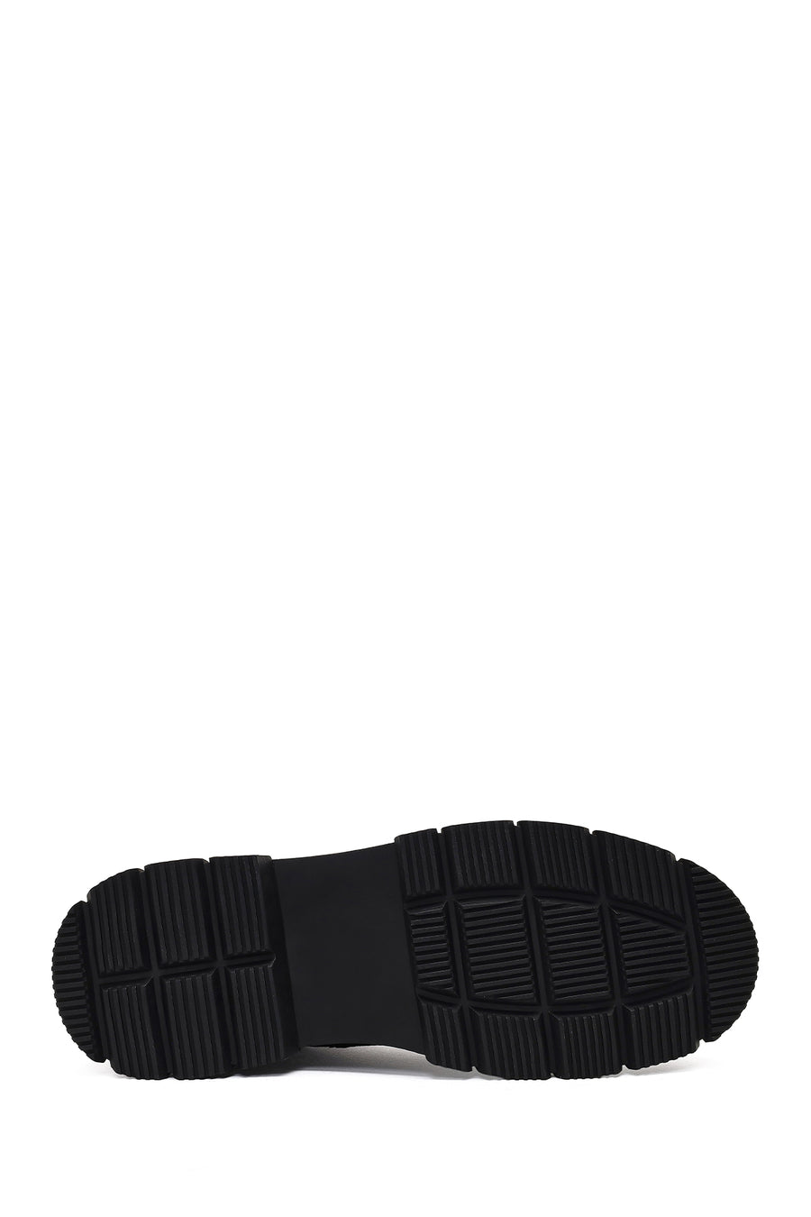 Men's Black Zippered Thick-Soled Leather Boots