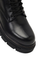 Erkek Siyah Fermuarlı Kalın Tabanlı Deri Bot | Derimod