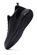 Erkek Siyah Bağcıklı Kalın Tabanlı Deri Sneaker | Derimod