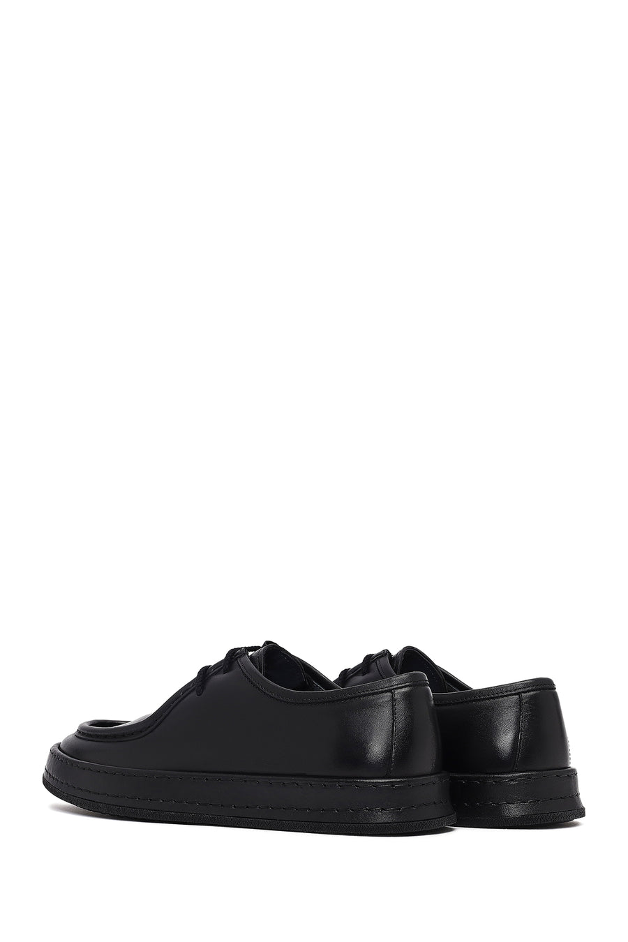 Men's Black Lace Up Leather Casual Shoes