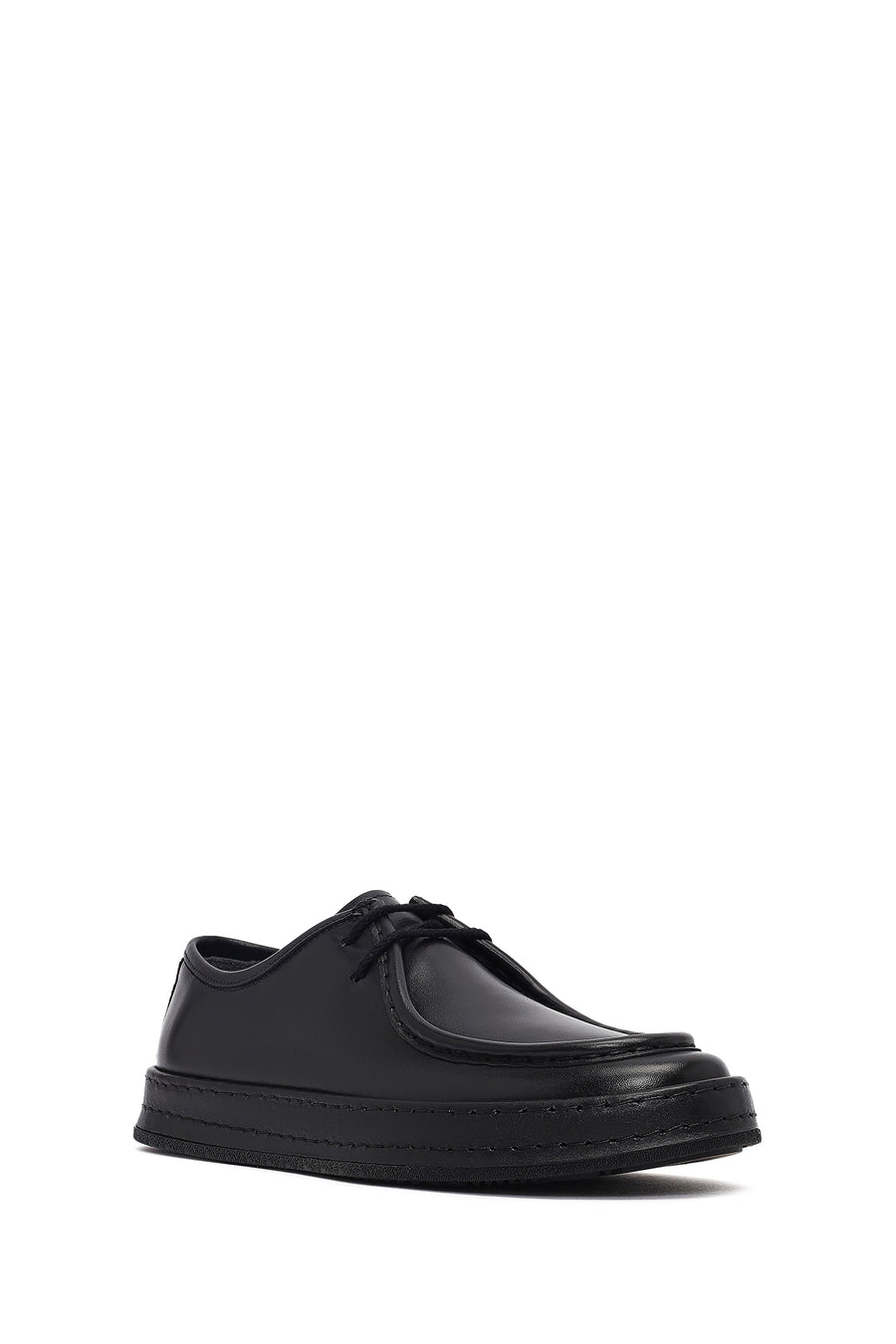 Men's Black Lace Up Leather Casual Shoes