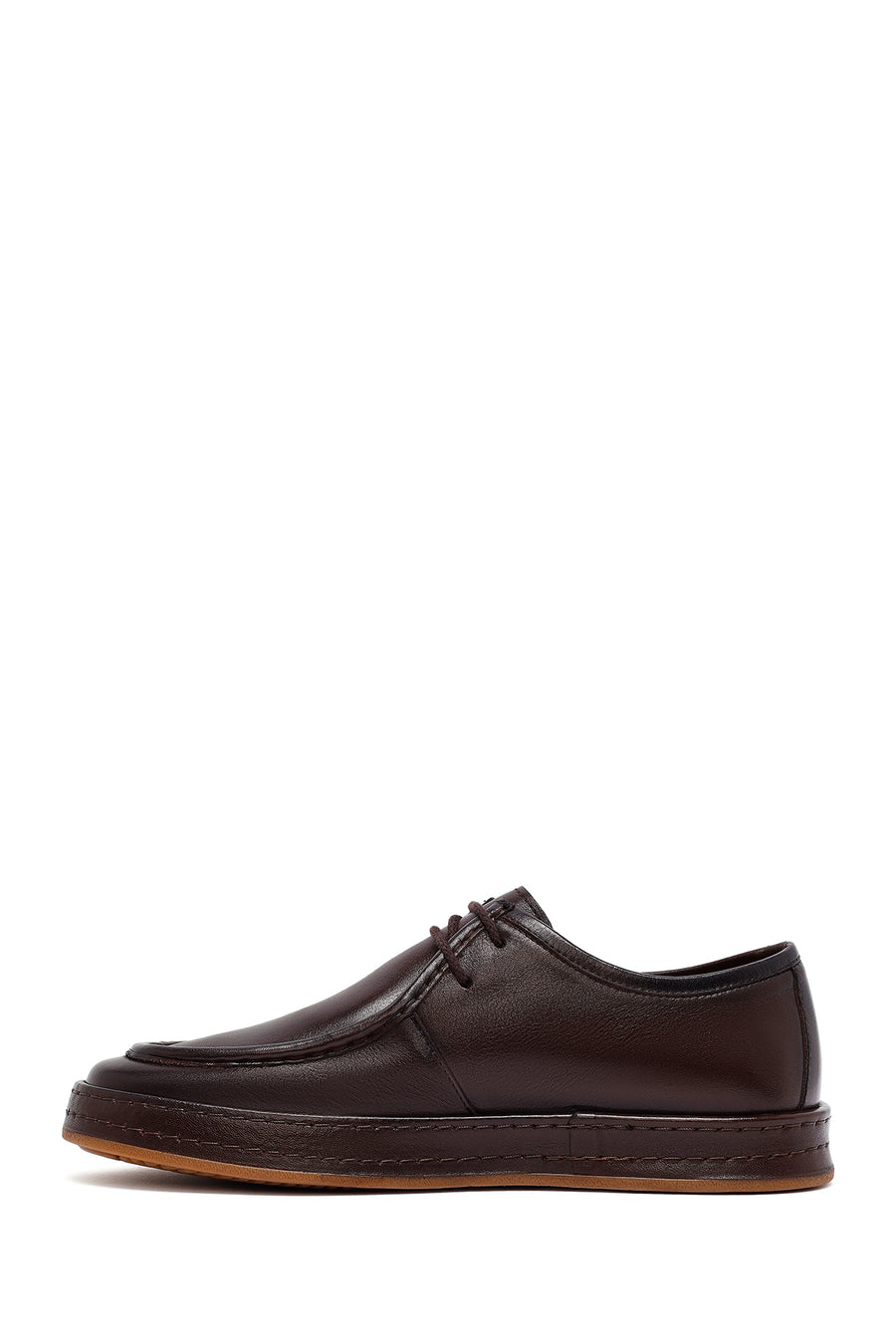 Men's Brown Lace Up Leather Casual Shoes