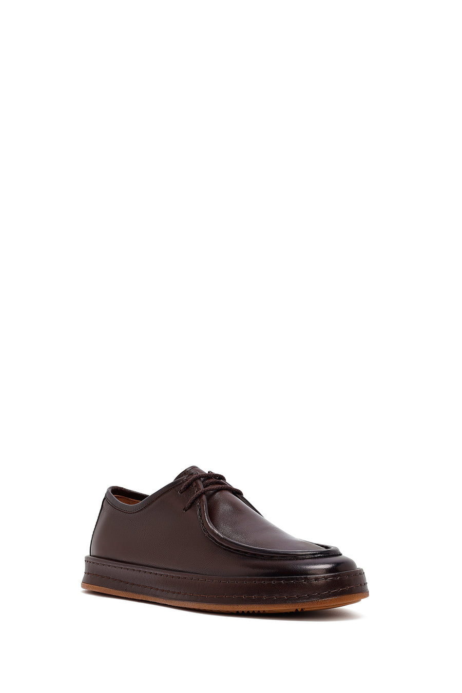 Men's Brown Lace Up Leather Casual Shoes