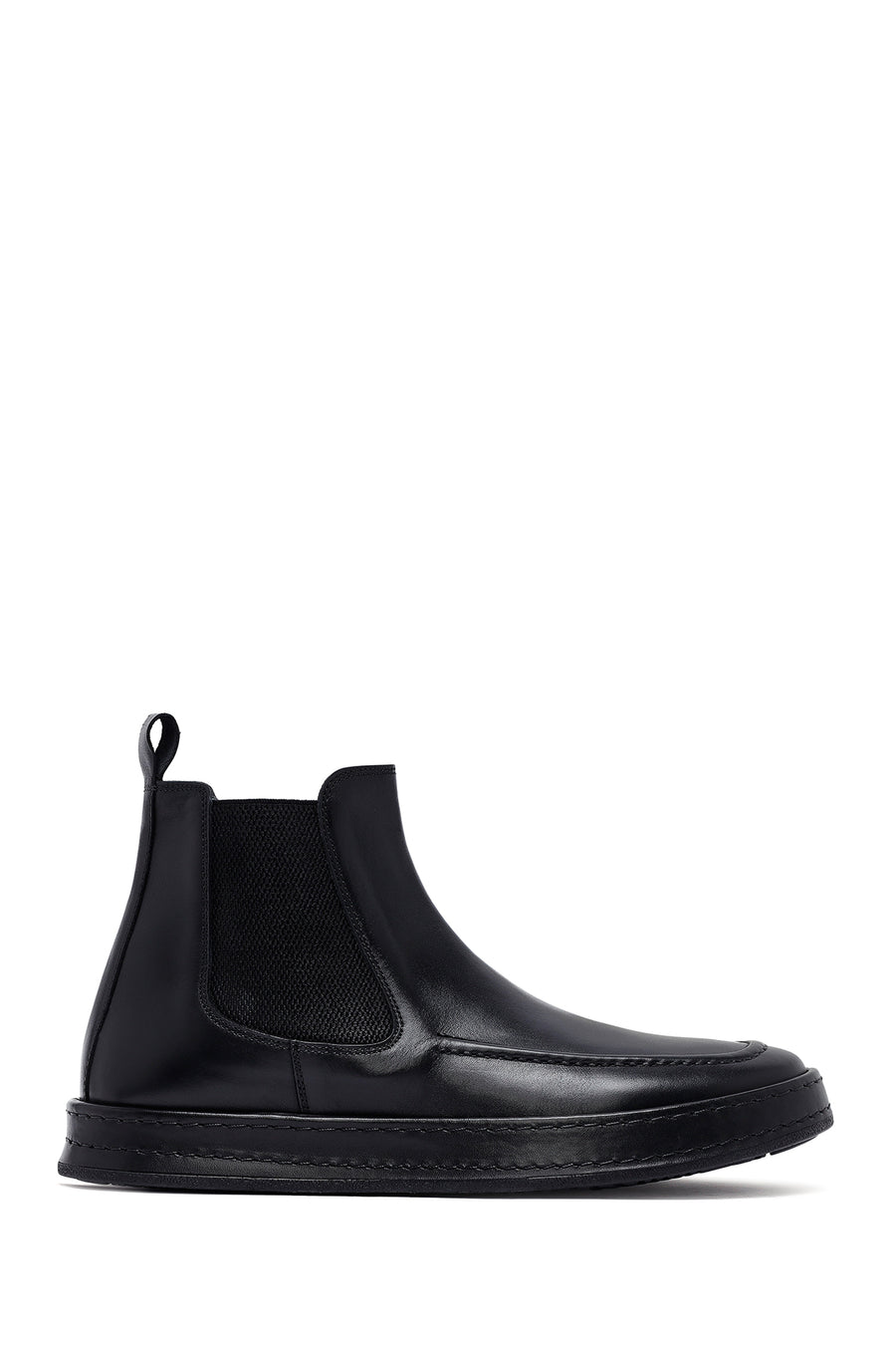 Male Black Leather Chelsea Boots 25WFD654218 | Derimod