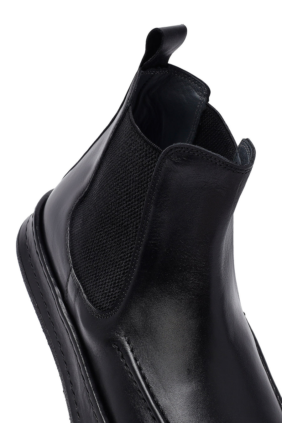 Male Black Leather Chelsea Boots