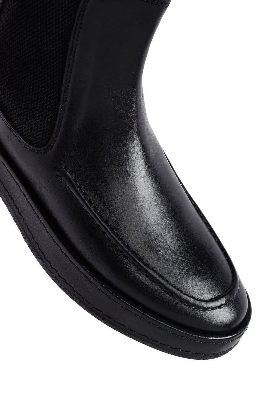 Male Black Leather Chelsea Boots