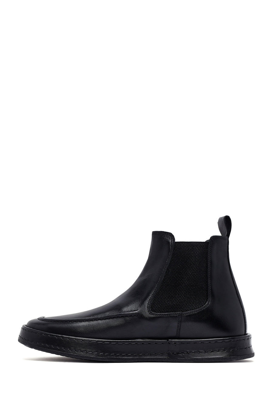 Male Black Leather Chelsea Boots