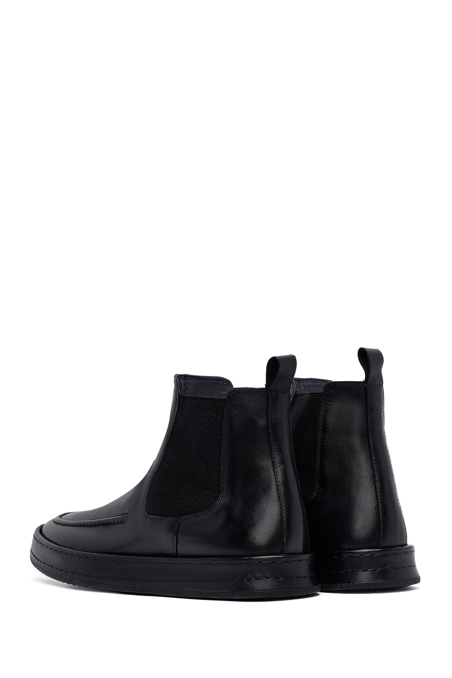 Male Black Leather Chelsea Boots